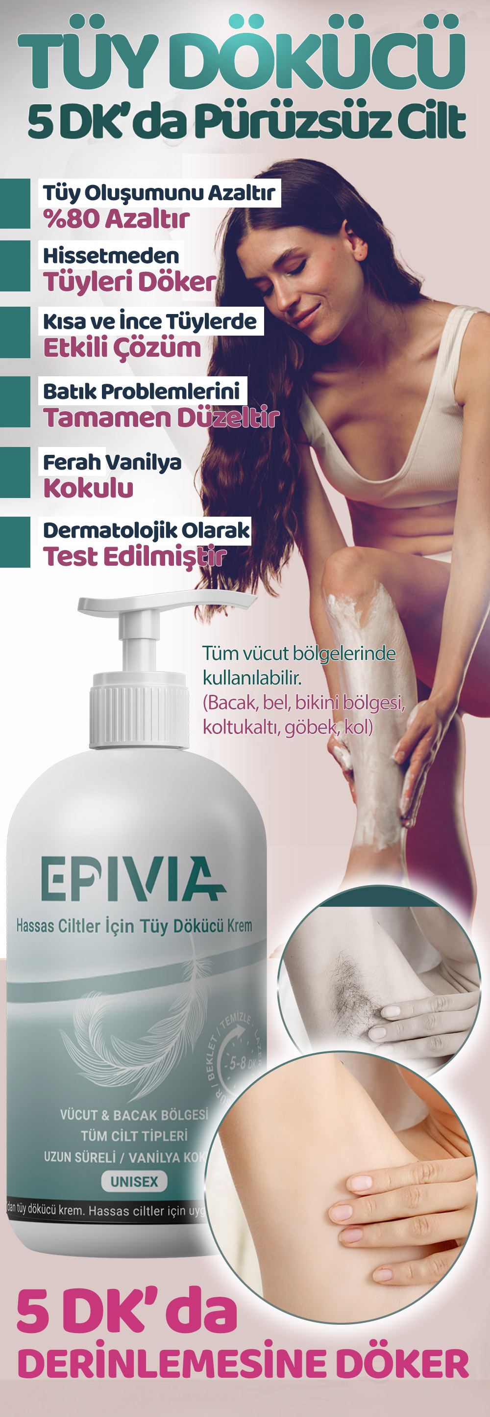 Epivia Tüy Dökücü Krem