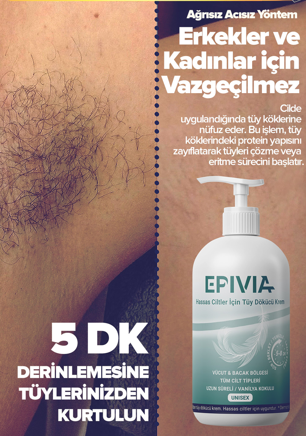 Epivia Tüy Dökücü Krem